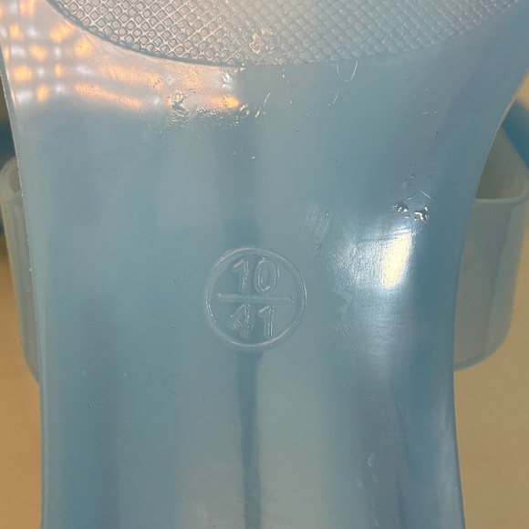 Jeffrey Campbell Blue Gummy-THG Ankle Wrap Kitten Heel Jelly Thong Sandals Sz 10 - Picture 6 of 11